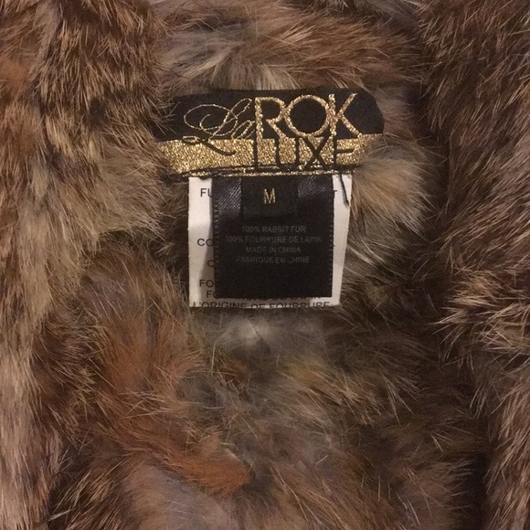 LaRok Luxe “Rock My World” 100% Rabbit Fur Vest - Picture 2 of 6